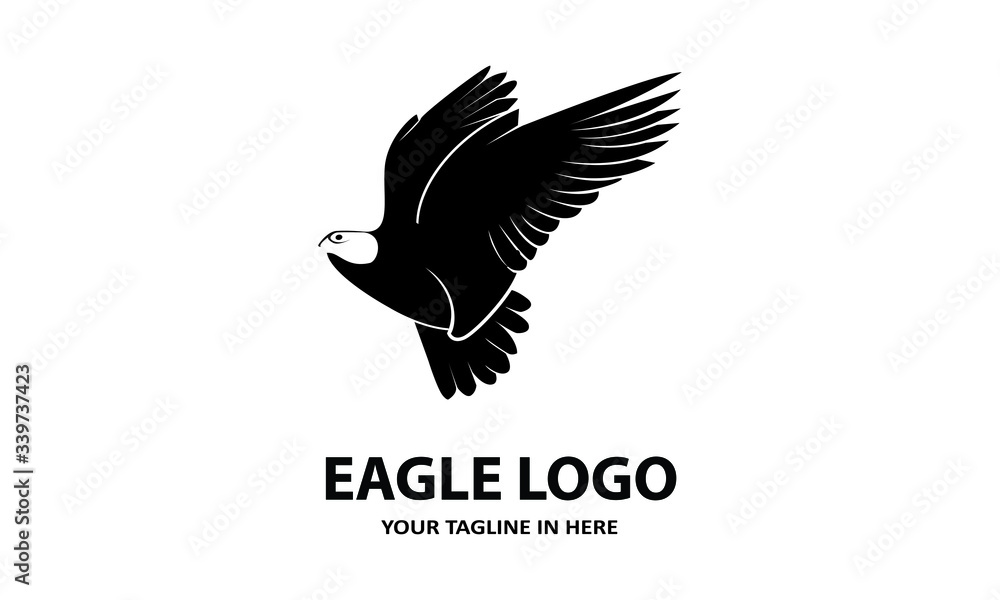 Fototapeta premium silhouette A simple eagle, suitable for business symbols or logos 