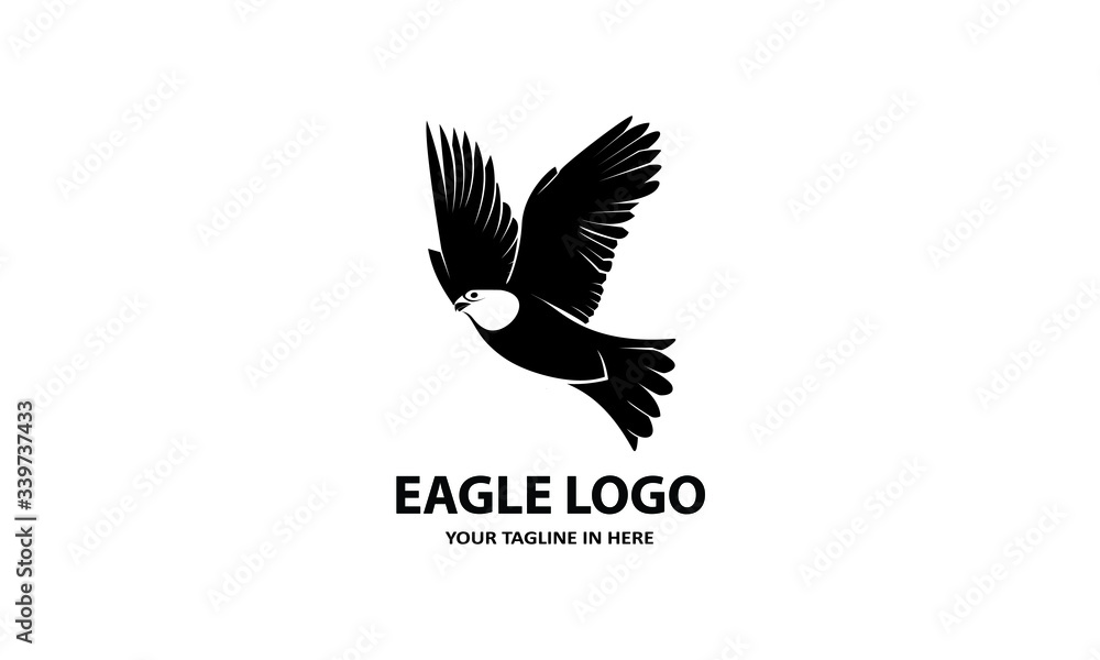 silhouette A simple eagle, suitable for business symbols or logos silhouette A simple eagle, suitable for business symbols or logos
