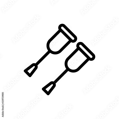 Pair of crutches Vector Icon