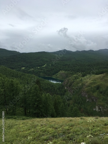 mountain landscape with clouds