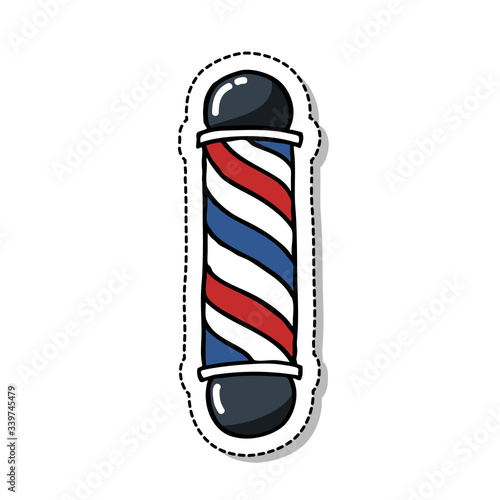 barbers pole doodle icon