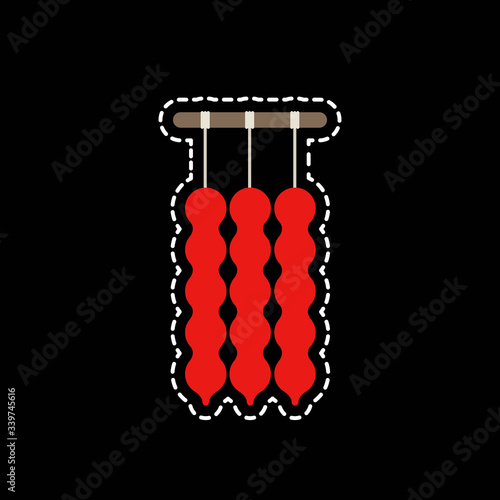 churchkhela icon. traditional sausage-shaped candy from Georgia. vector illustration