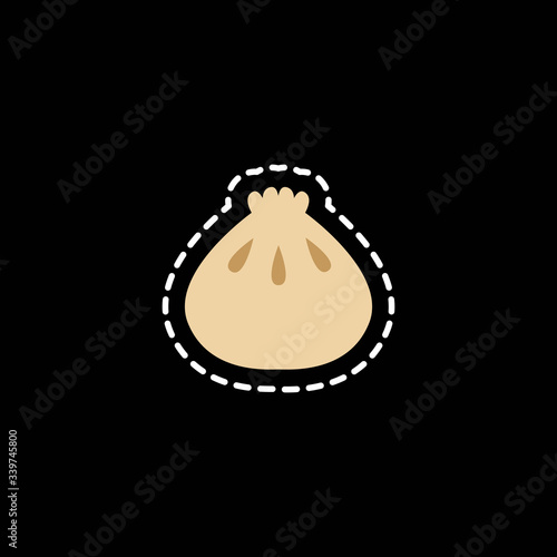 khinkali icon. Georgian national food. vector illustration