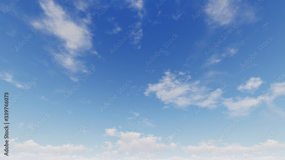 Fototapeta premium Cloudy blue sky abstract background, blue sky background with tiny clouds