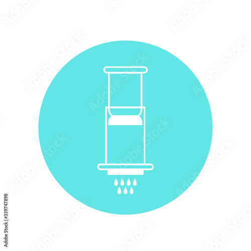 alternative coffee maker icon. device for brewing coffee