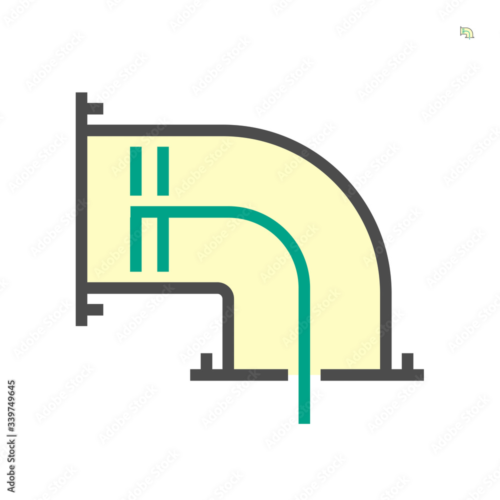 Air duct pipe and cleaning work icon, 64x64 perfect pixel and editable stroke . Air duct pipe and cleaning work icon, 64x64 perfect pixel and editable stroke .