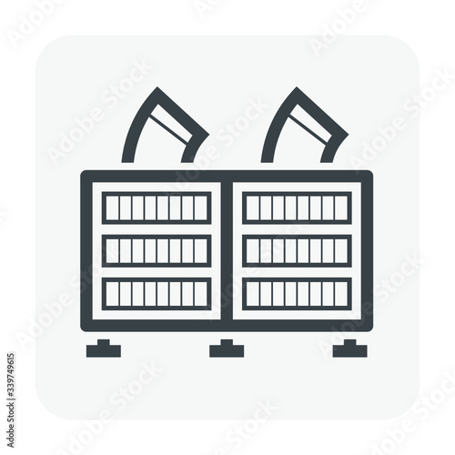 Air conditioner and part vector icon.