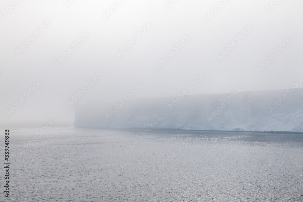 Sea fog andTabular Icebergs in the Weddell Sea Sea fog andTabular Icebergs in the Weddell Sea