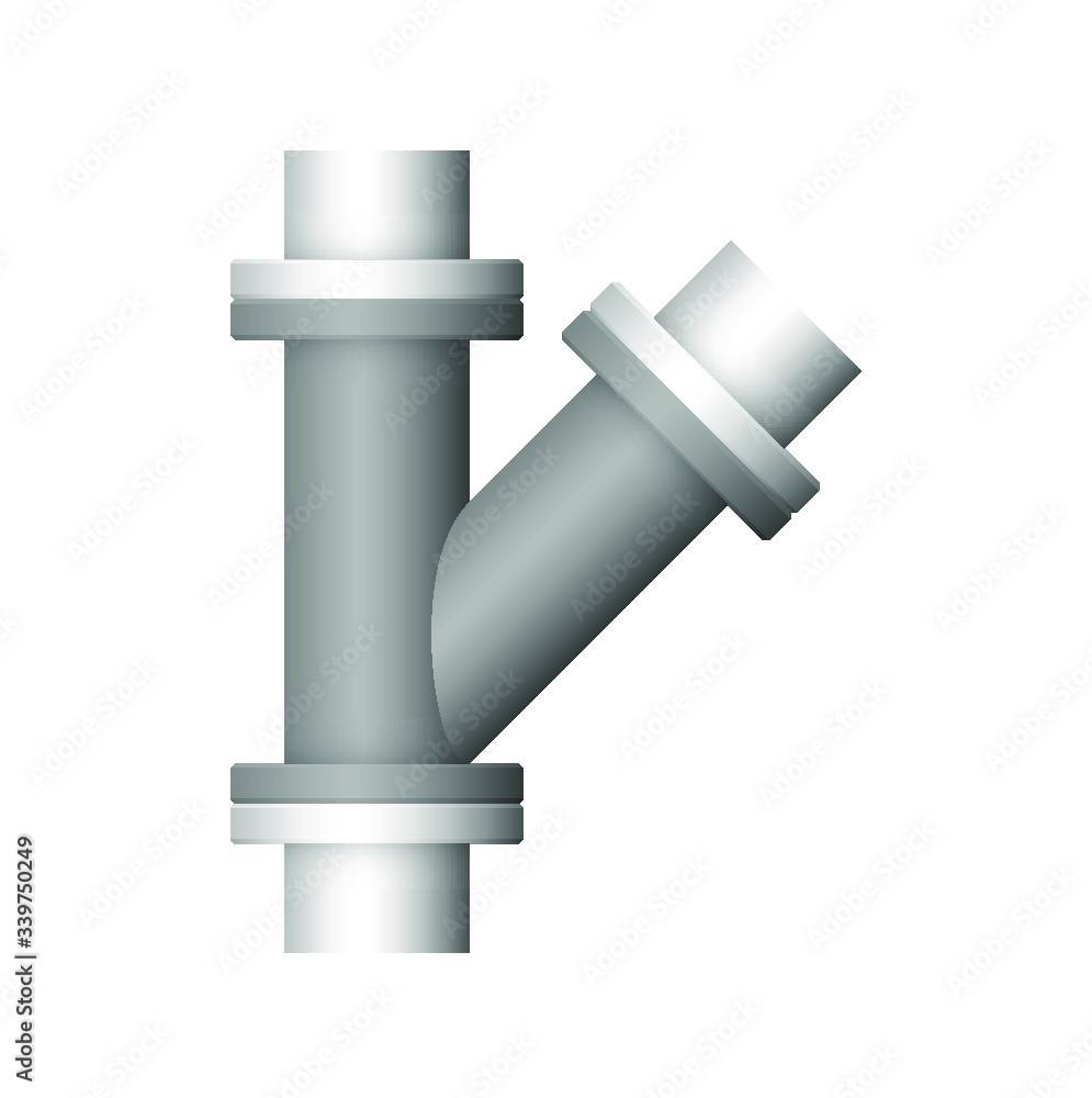 Pipe vector. Made from steel or metal connection by flange fitting fixing by screw and bolt. Part for pipeline construction to transportation oil and gas in industry, water in plumbing and irrigation. Pipe vector. Made from steel or metal connection by flange fitting fixing by screw and bolt. Part for pipeline construction to transportation oil and gas in industry, water in plumbing and irrigation.