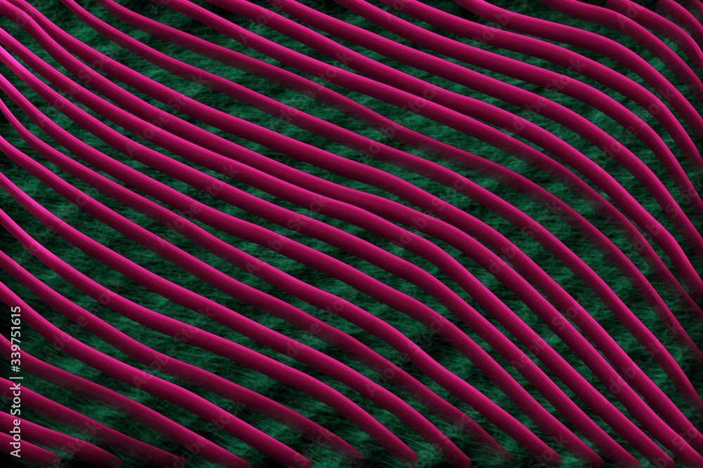 Background Illustration Pink Stripe Curves Green 