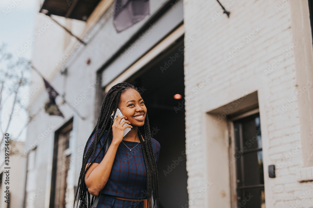 Woman on the phone Woman on the phone