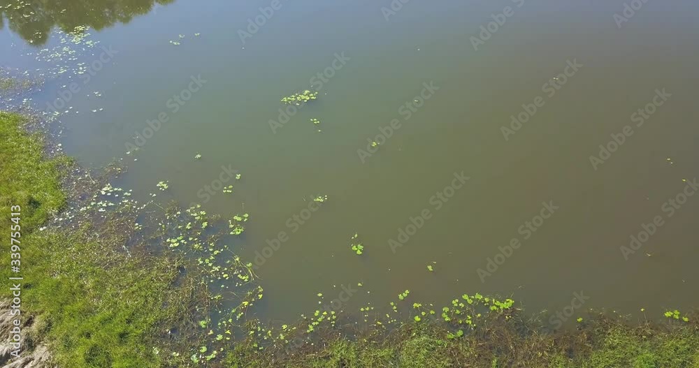 Aerial View of Small Natural Lake in Countryside of Paraguay Aerial View of Small Natural Lake in Countryside of Paraguay