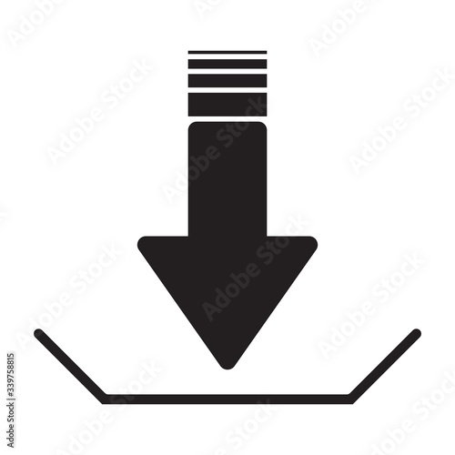 Icon for dowload and upload activities. Flat style for graphic and web design