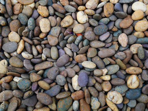 stone background. pebbles on the beach