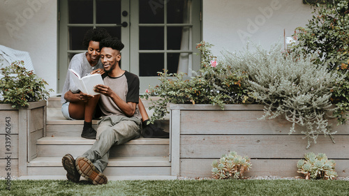 Couple reading together