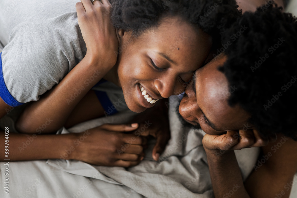 Black couple in bed Black couple in bed