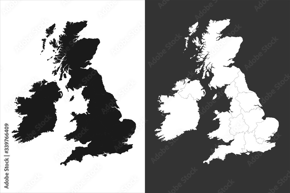 Obraz premium united kingdom map