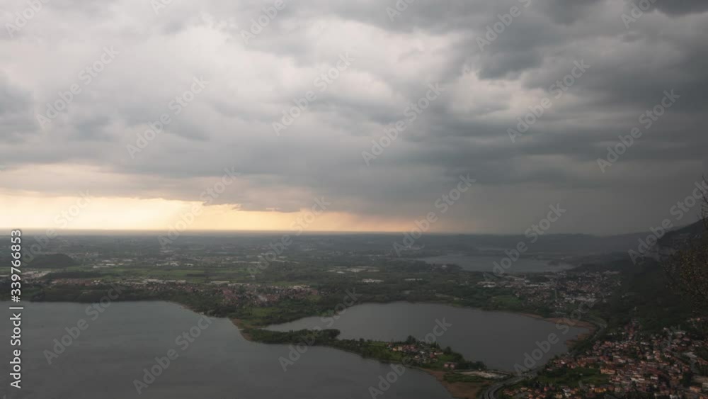 Timelapse of a Stormy Sky over Lakes in Northern Italy Timelapse of a Stormy Sky over Lakes in Northern Italy