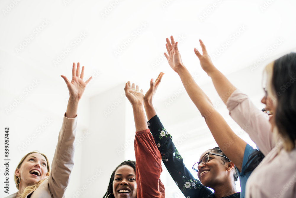 Positive women teamwork Positive women teamwork