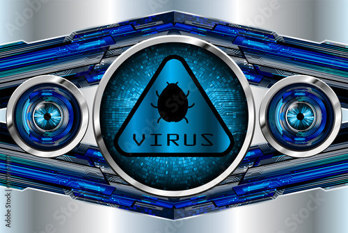 Closed Padlock on digital background, cyber security