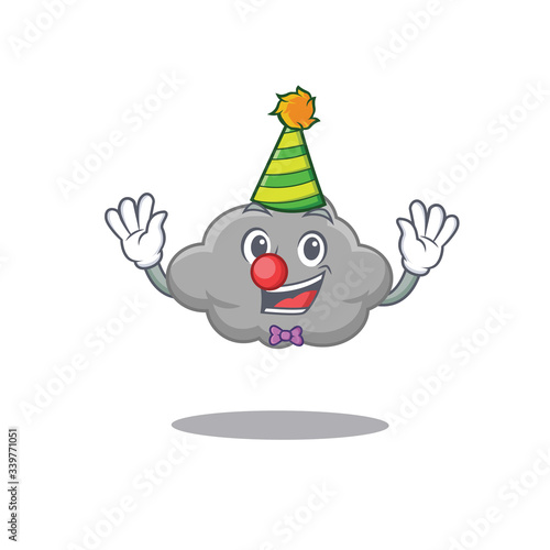 cartoon character design concept of cute clown grey cloud © kongvector