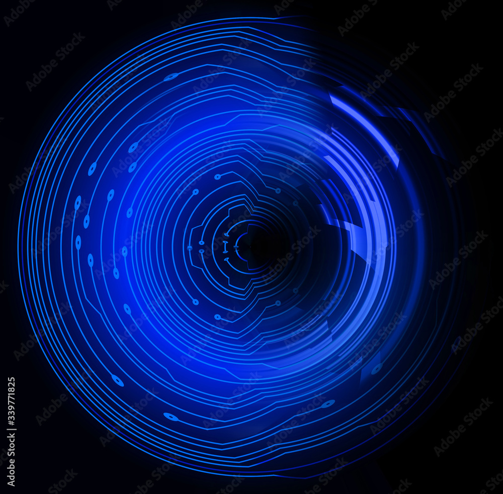 Blue eye cyber circuit future technology concept background Blue eye cyber circuit future technology concept background