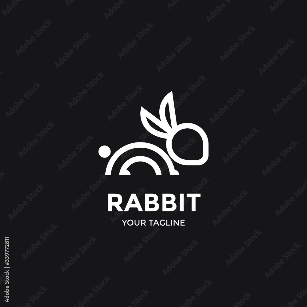 Rabbit logo template vector icon symbol illustration Rabbit logo template vector icon symbol illustration