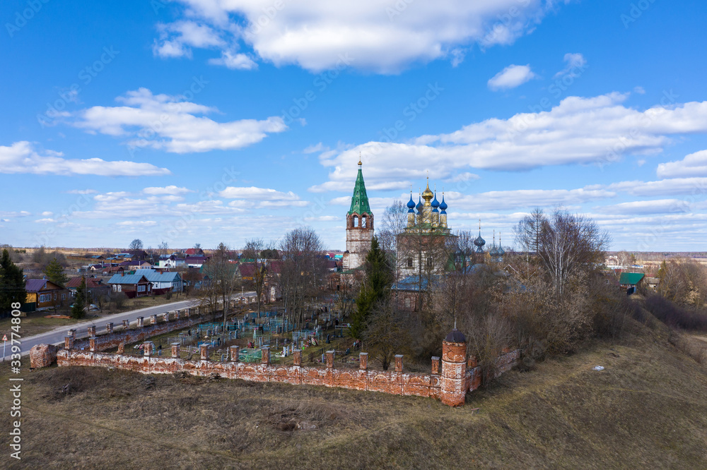 Church of the Nativity of the Blessed Virgin Mary in the village of Goritsy, Ivanovo Region, Russia. Church of the Nativity of the Blessed Virgin Mary in the village of Goritsy, Ivanovo Region, Russia.