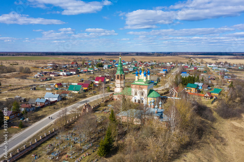 Church of the Nativity of the Blessed Virgin Mary in the village of Goritsy, Ivanovo Region, Russia.