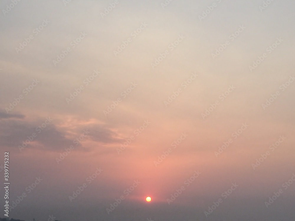 beautiful sunset in the dusk with bright and clear sky beautiful sunset in the dusk with bright and clear sky
