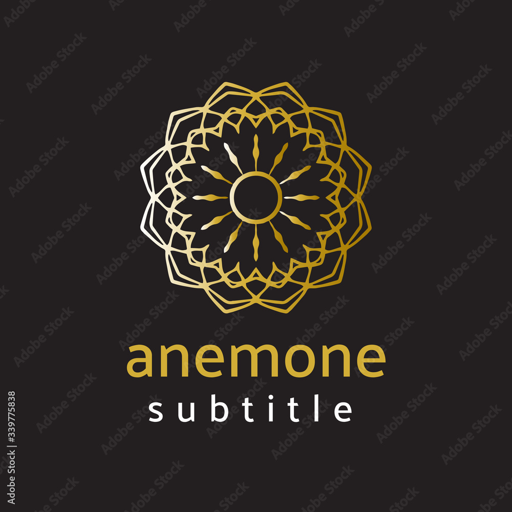 Fototapeta premium ornament logo gold and silver