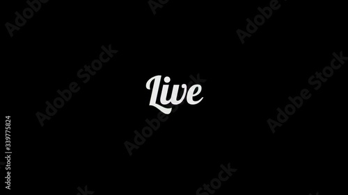 Live 4k concept color electric text graphic effect animation over black backgrond for your proyect. photo