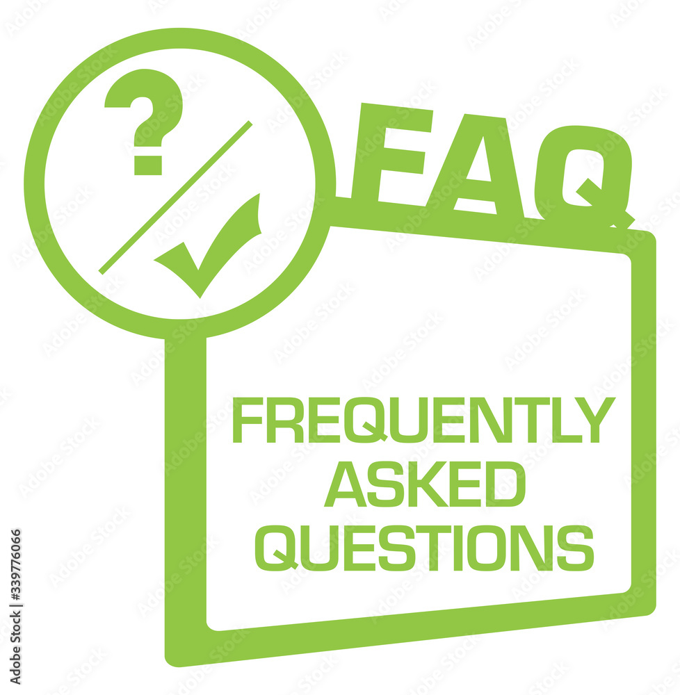 FAQ - Frequently Asked Questions Green Circle Square Symbol FAQ - Frequently Asked Questions Green Circle Square Symbol