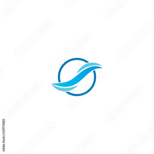 Fototapeta Naklejka Na Ścianę i Meble -  Water Wave symbol and icon Logo Template