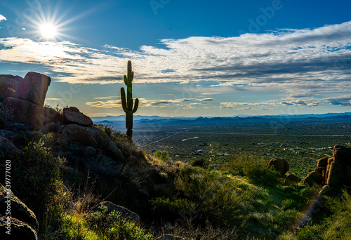 Photography Aerial View  from Pinnacle  Peak of Phoenix and Scottsdale Arizona