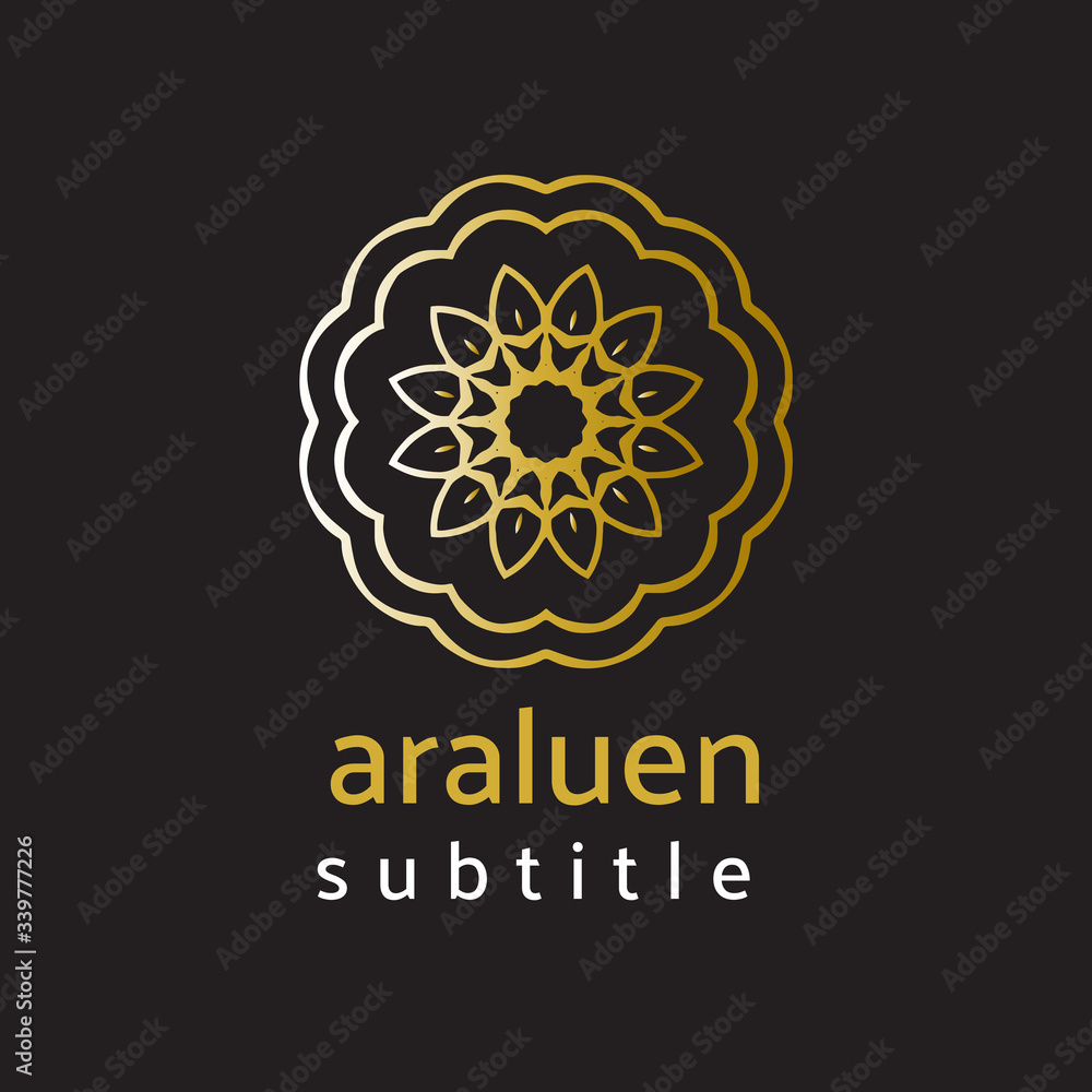 ornament logo gold and silver