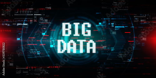 2d illustration abstract Big data 