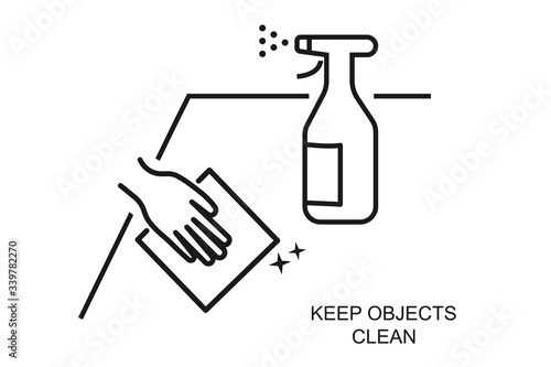 Keep object clean icon vector isolated