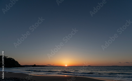 太平洋に沈む夕日