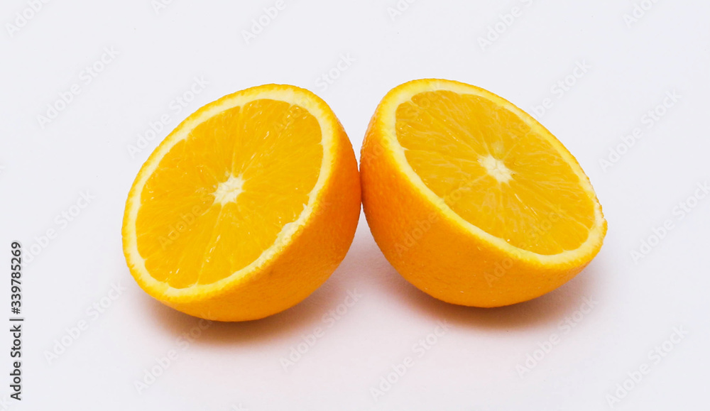 Fresh and tasty oranges with white background Fresh and tasty oranges with white background