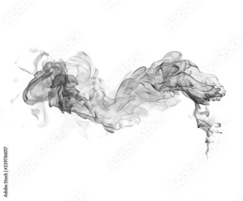 Smoke on a white background