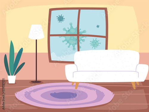 staying at home to stop outbreak and protect virus spread
