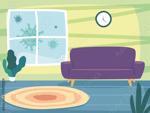staying at home to stop outbreak and protect virus spread