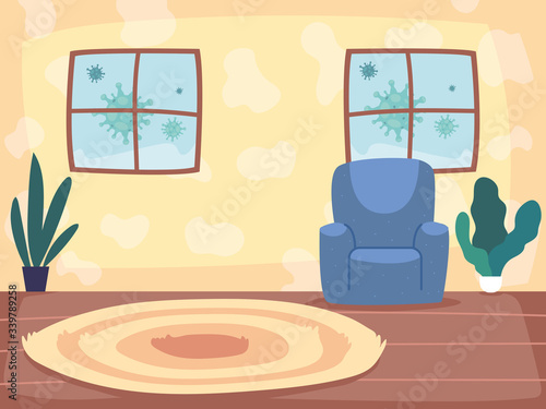 staying at home to stop outbreak and protect virus spread