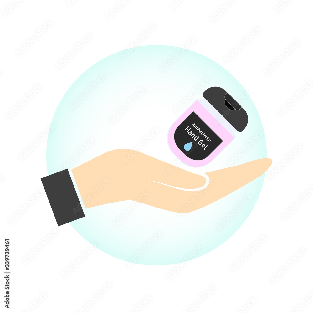 antibacterial hand gel in a compact package antibacterial hand gel in a compact package