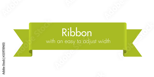 Ribbons with an easy to adjust width（横に伸ばしやすい構造のリボン）