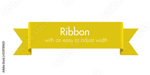 Yellow Ribbons with an easy to adjust width（横に伸ばしやすい構造の黄色いリボン）