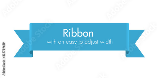 Walter blue Ribbons with an easy to adjust width（横に伸ばしやすい構造の水色のリボン）