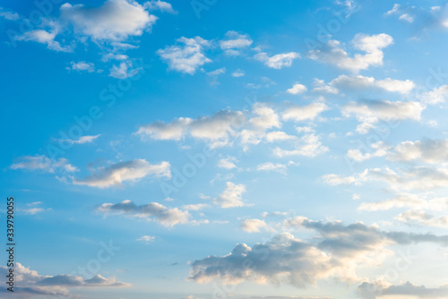 Beautiful cirrus clouds against the blue sky © bouybin