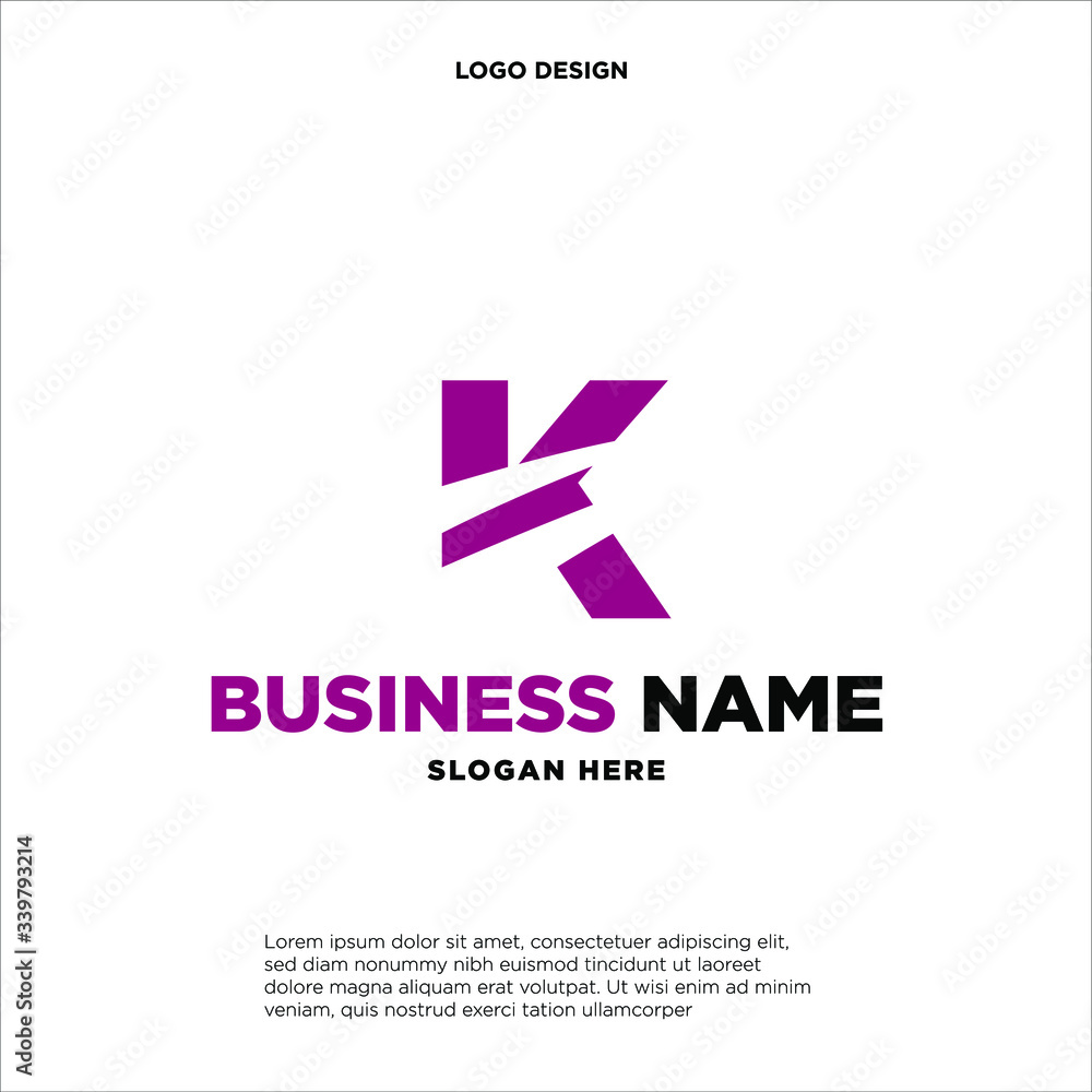 K initial company pink swoosh logo K initial company pink swoosh logo